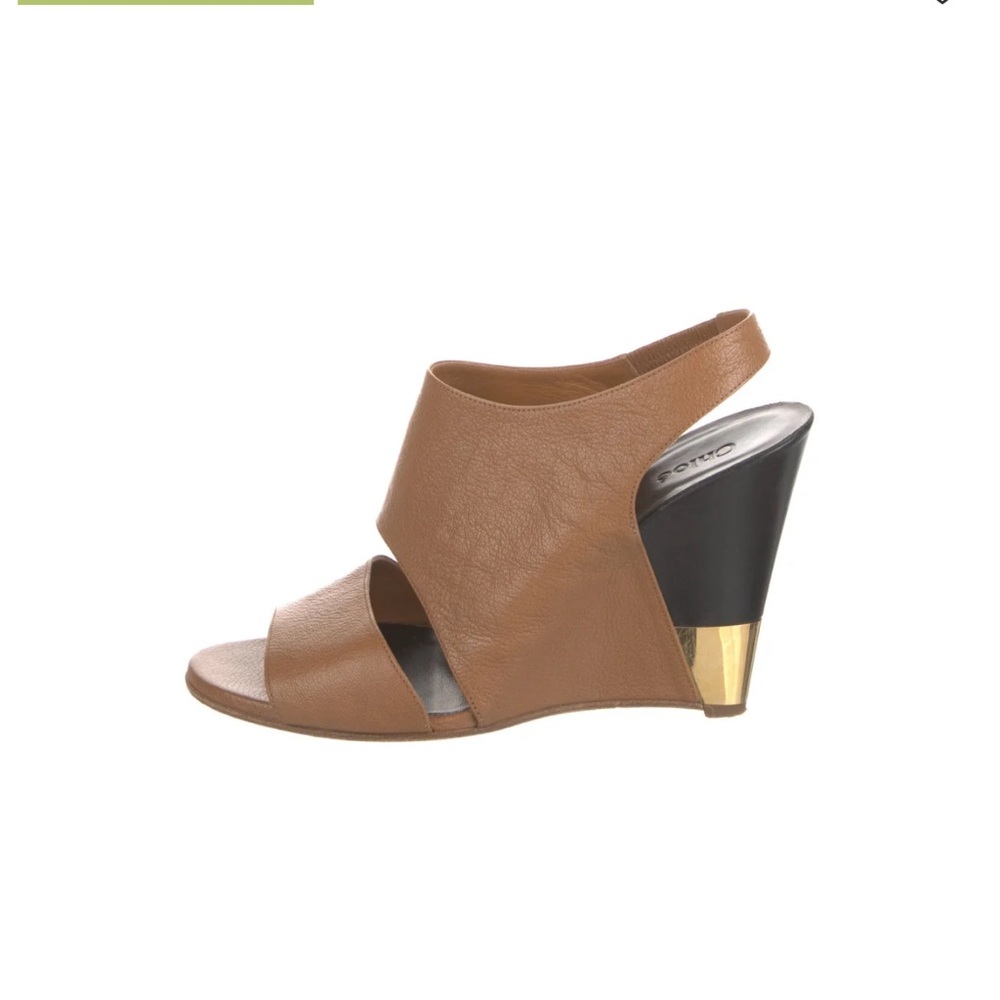 Chloé Eliza Leather Slingback Sandals - tan
